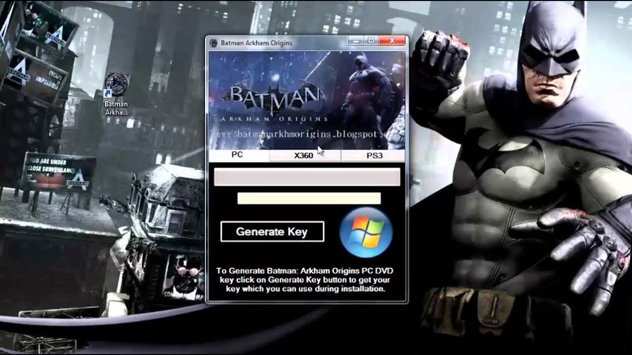 batman arkham city serial key and unlock code
